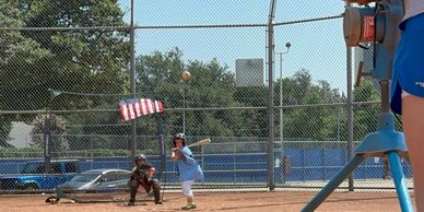 5-Pitch Plucky is a modified game of baseball using a pitching machine resulting in constant action.