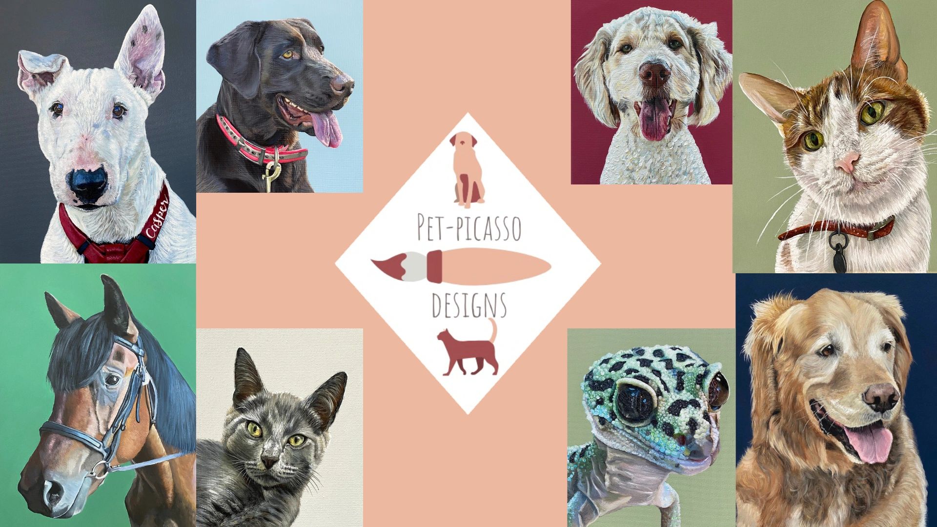 Pet-Picasso Designs - Pet Portraits, Custom Paintings Pet-Picasso Designs - Pet Portraits, Custom Paintings