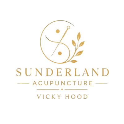 Elegant acupuncture logo with plant motif.