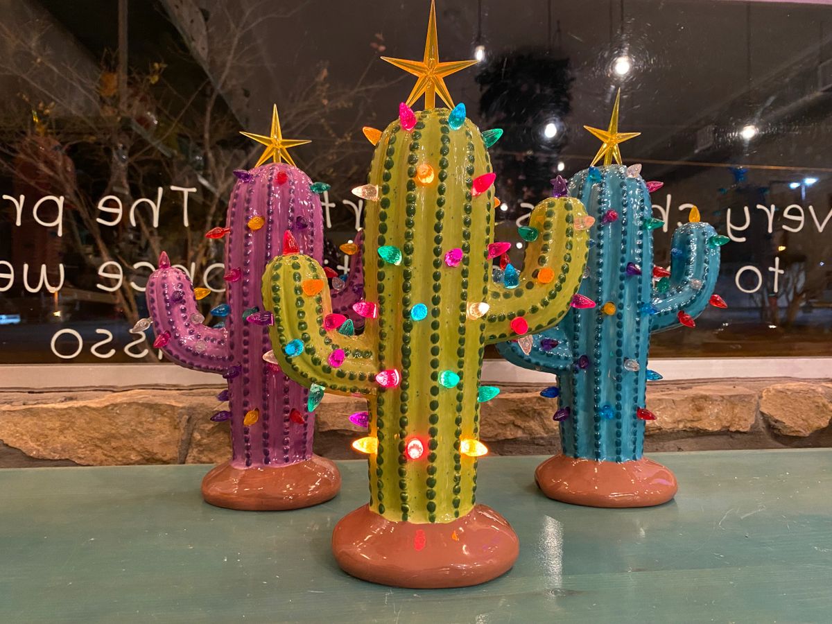 Lighted Christmas Cactus