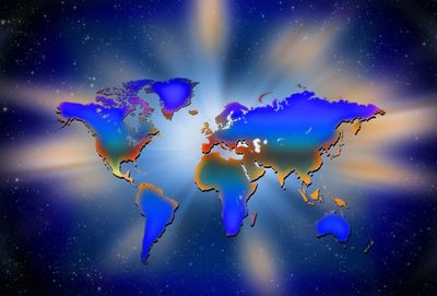 Iridescent image of Map of the World