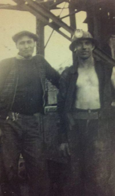 Mike Molinar and Aubrey Avery when they worked in the underground Groundhog Mine near Ft Bayard, NM.