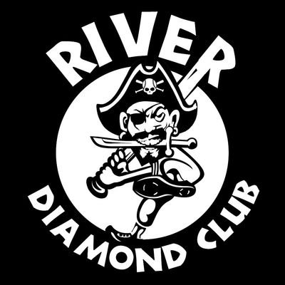 Logo of River Diamond Club featuring a pirate with a sword.