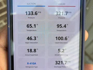 Diagnostic Refrigerant readings 