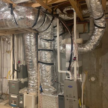 COMPLETE HVAC INSTALLATION (indoor and outdoor units, Flex pipe and line sets)