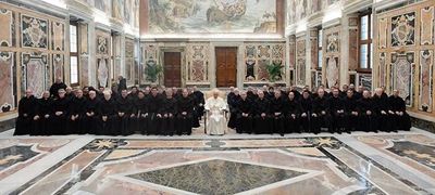 Some of our Augustinians Friars with Pope Francis.