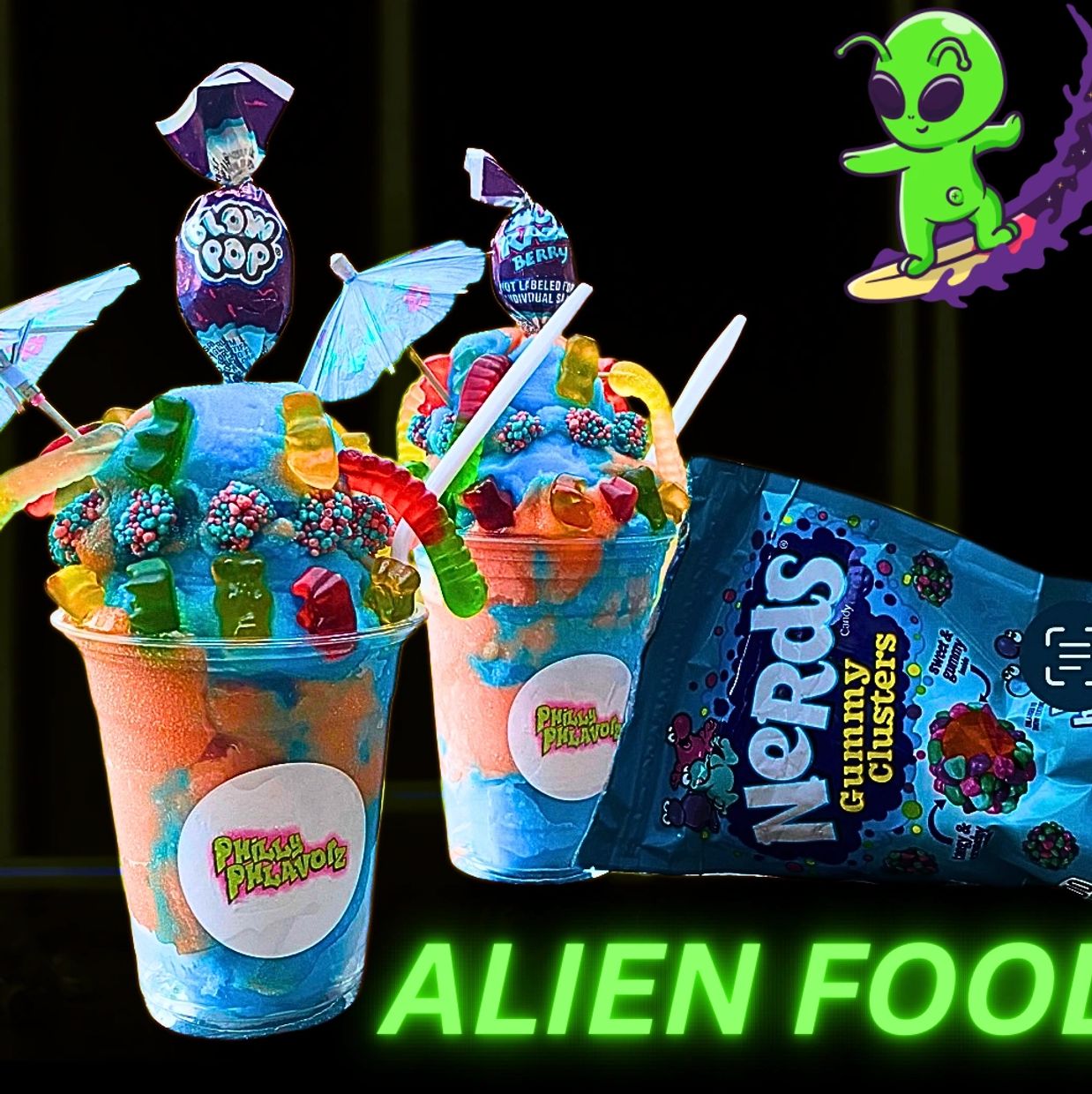 Come try one of our most popular water ice specials, ALIEN FOOD!!!!