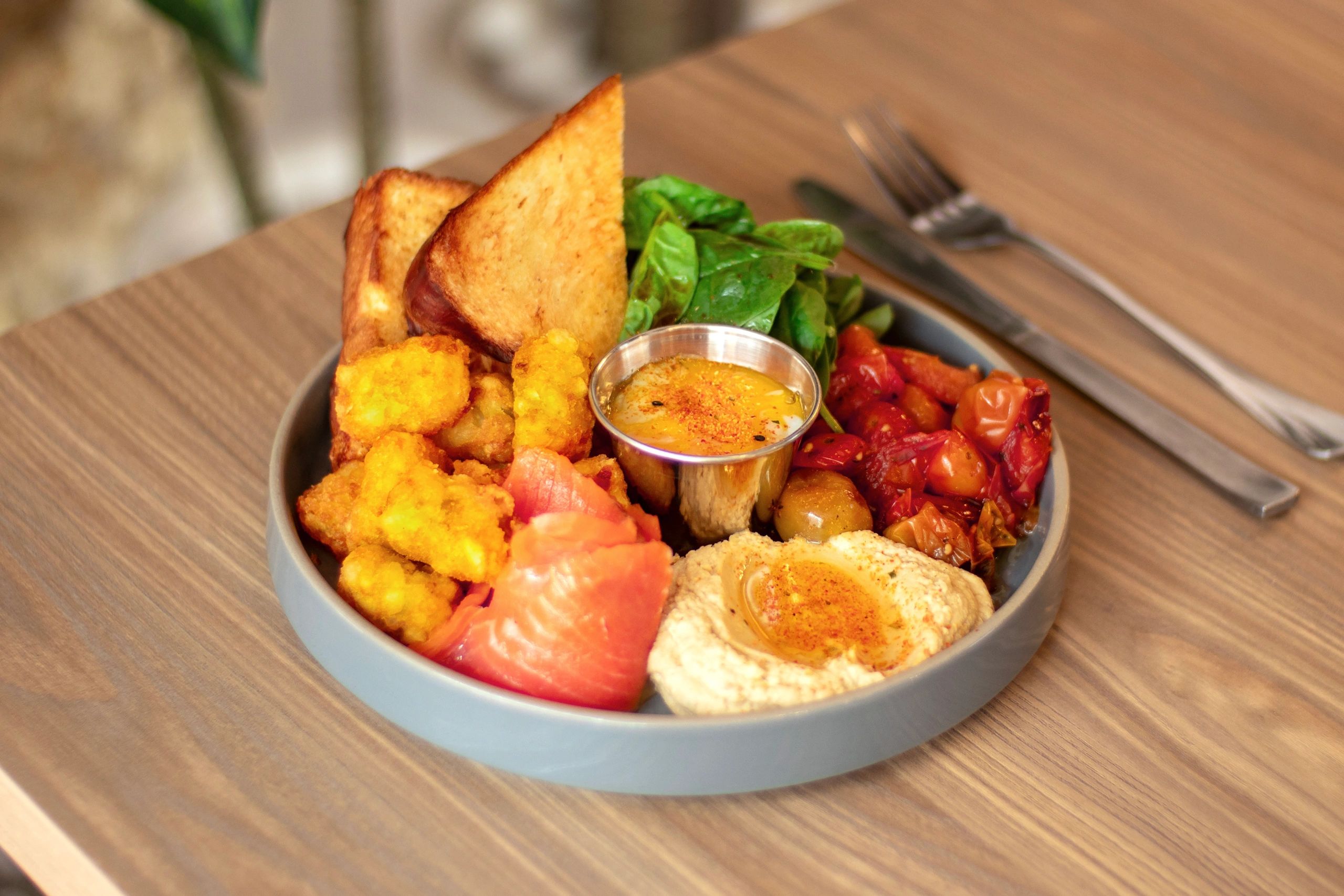 Salmon Hummus Toast (Joo Chiat & Upper Thomson)