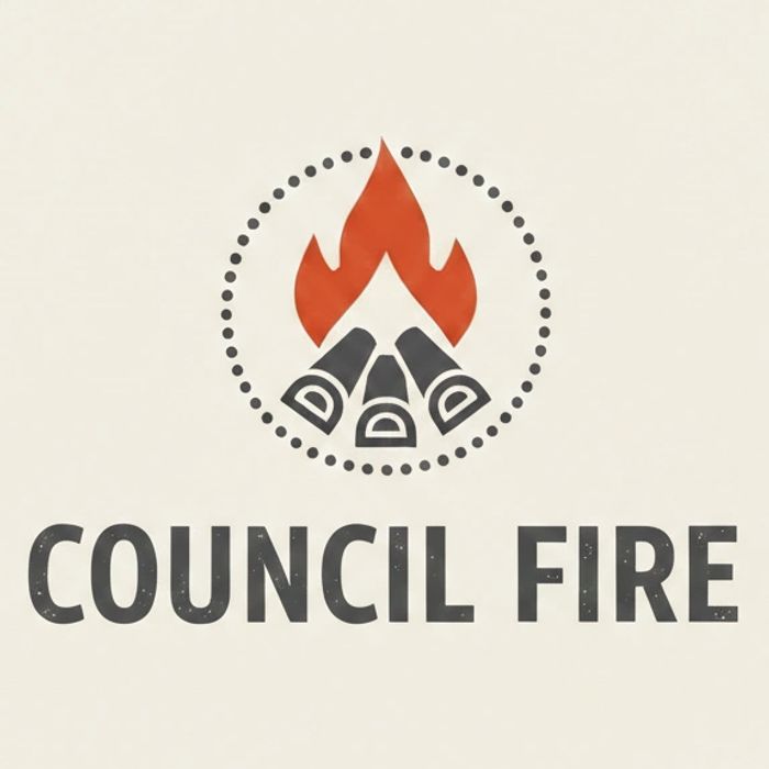 Council Fire logo — a monthly letter subscription for men featuring a campfire and mountain emblem