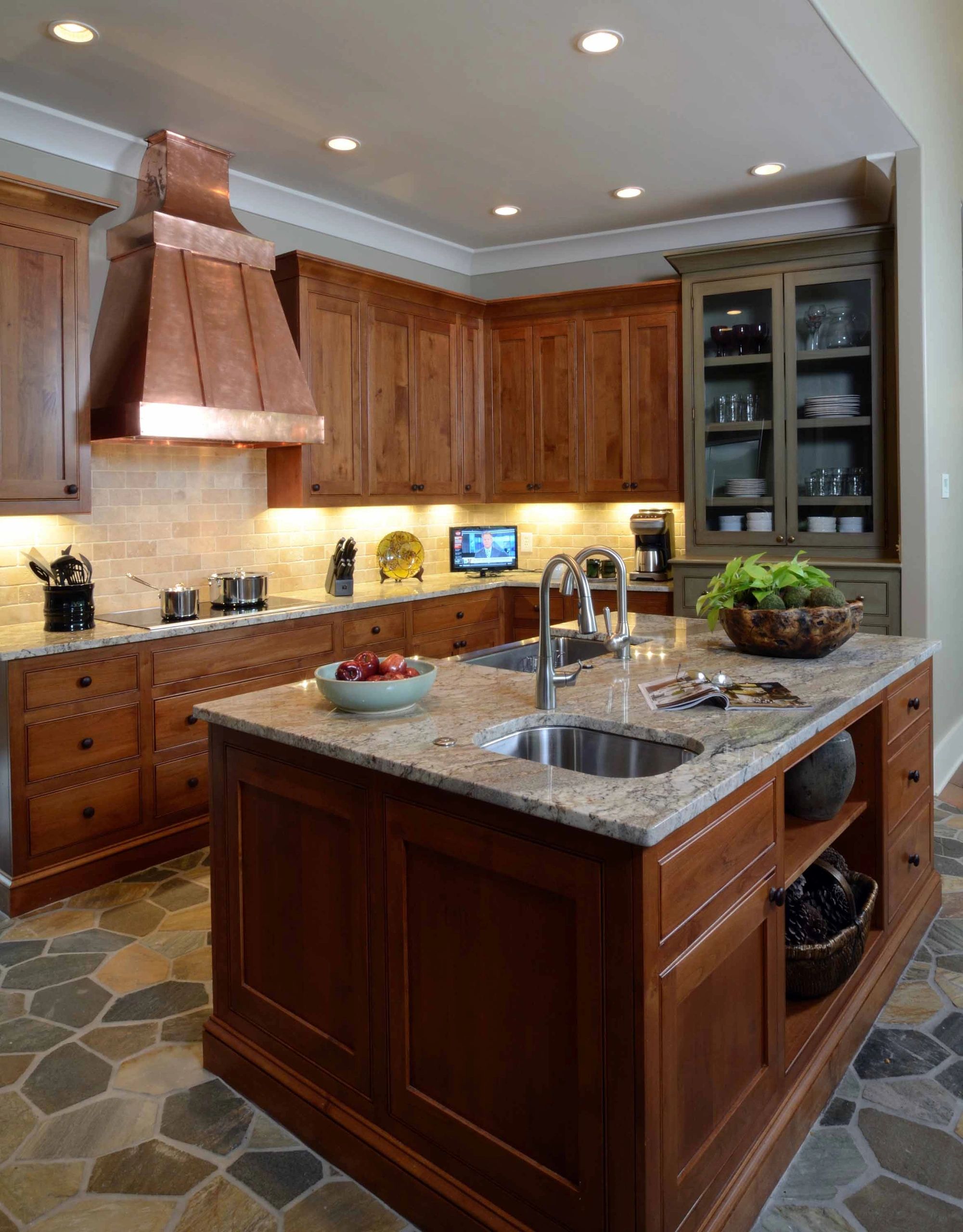 Finished kitchen in new construction project