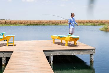 A man trying to catch a fish 1