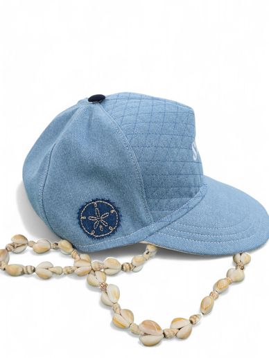 Surf quilted denim cap