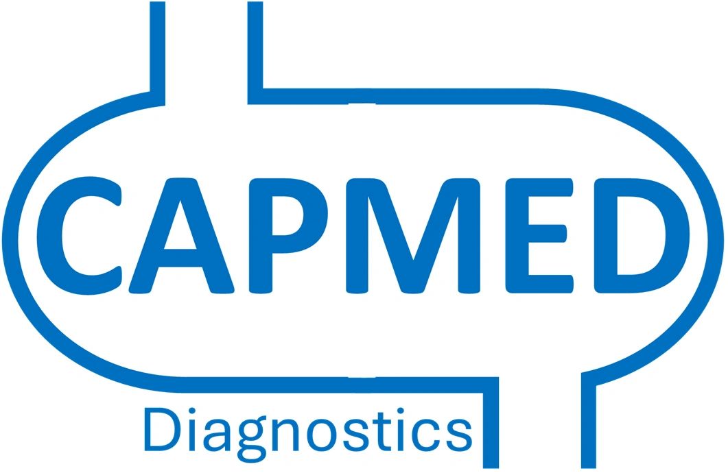 Blue logo of CAPMED Diagnostics.
