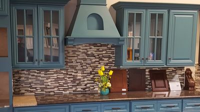Kitchen Remodel cabinets.  Modern kitchen cabinets.  Glass pane door kitchen cabinets.