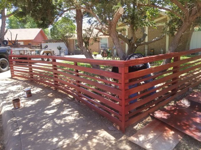 Custom Wood Fence w/ Stain