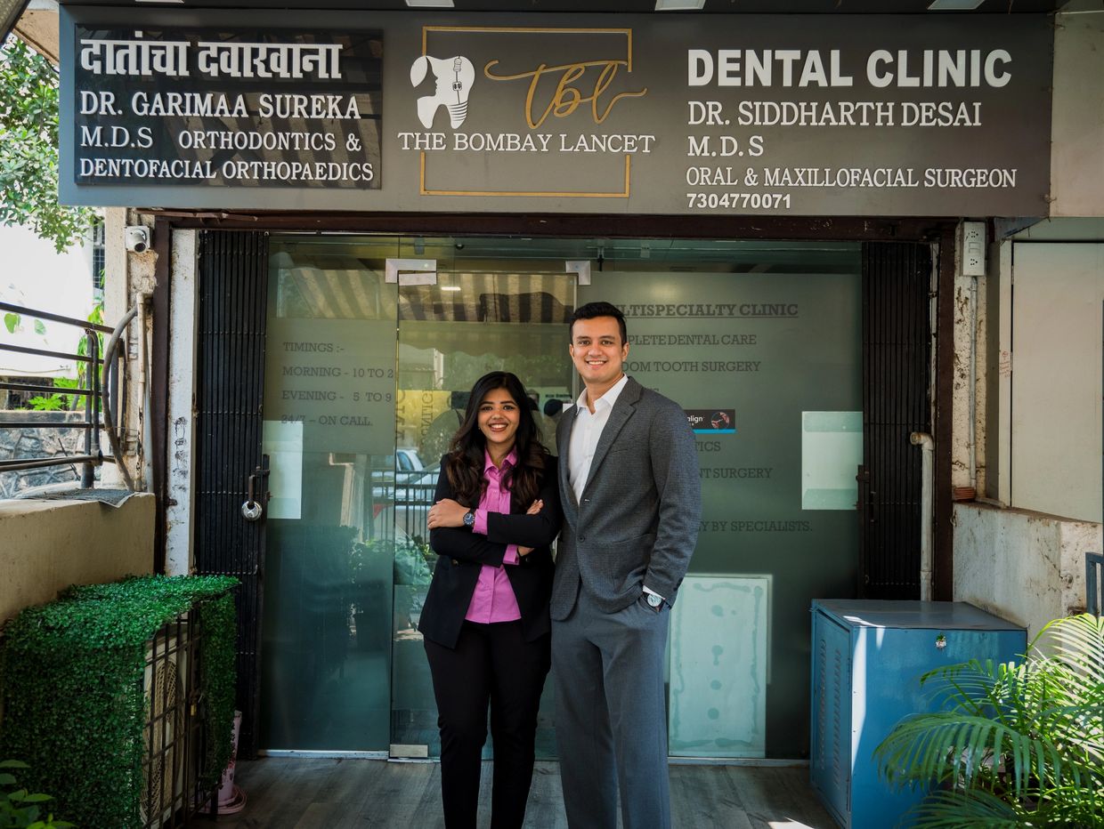 Dr Siddharth Desai, Oral & Maxillofacial Surgeon and Dr Garimaa Sureka, Orthodontist at the clinic.