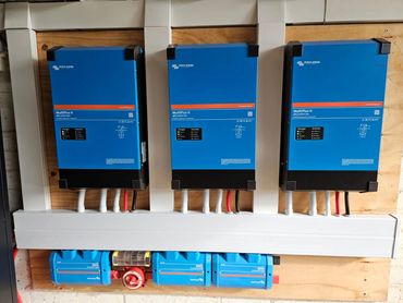 15kw of 3 phase Victron Multiplus II 5kw, 2 Smart Solar chargers