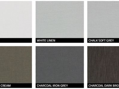 Solar reflective fabrics for heat deflection, UV protection, and energy savings in sunny interiors