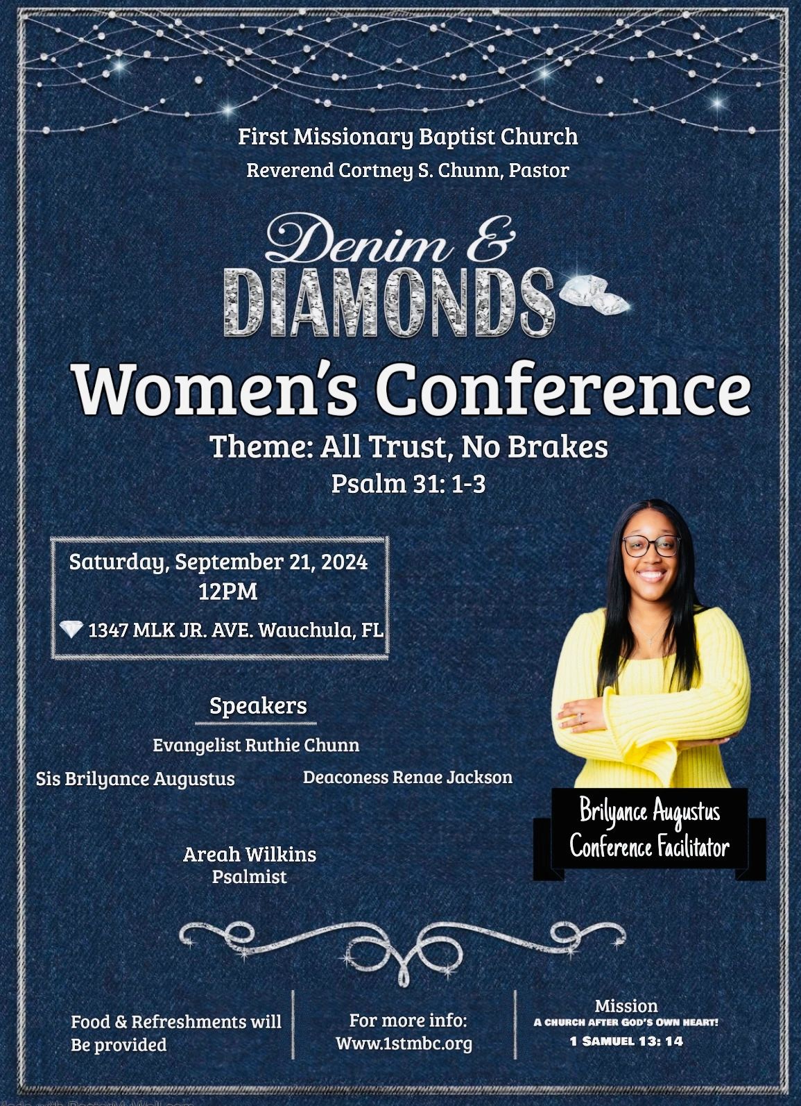 Join Us! For Our 3rd Annual Women’s Conference! This is a free event and brunch will be provided! 