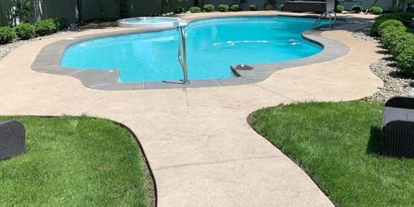 Pool deck washing by Power Wash of Ocean County, concrete cleaning, driveway washing, sidewalks