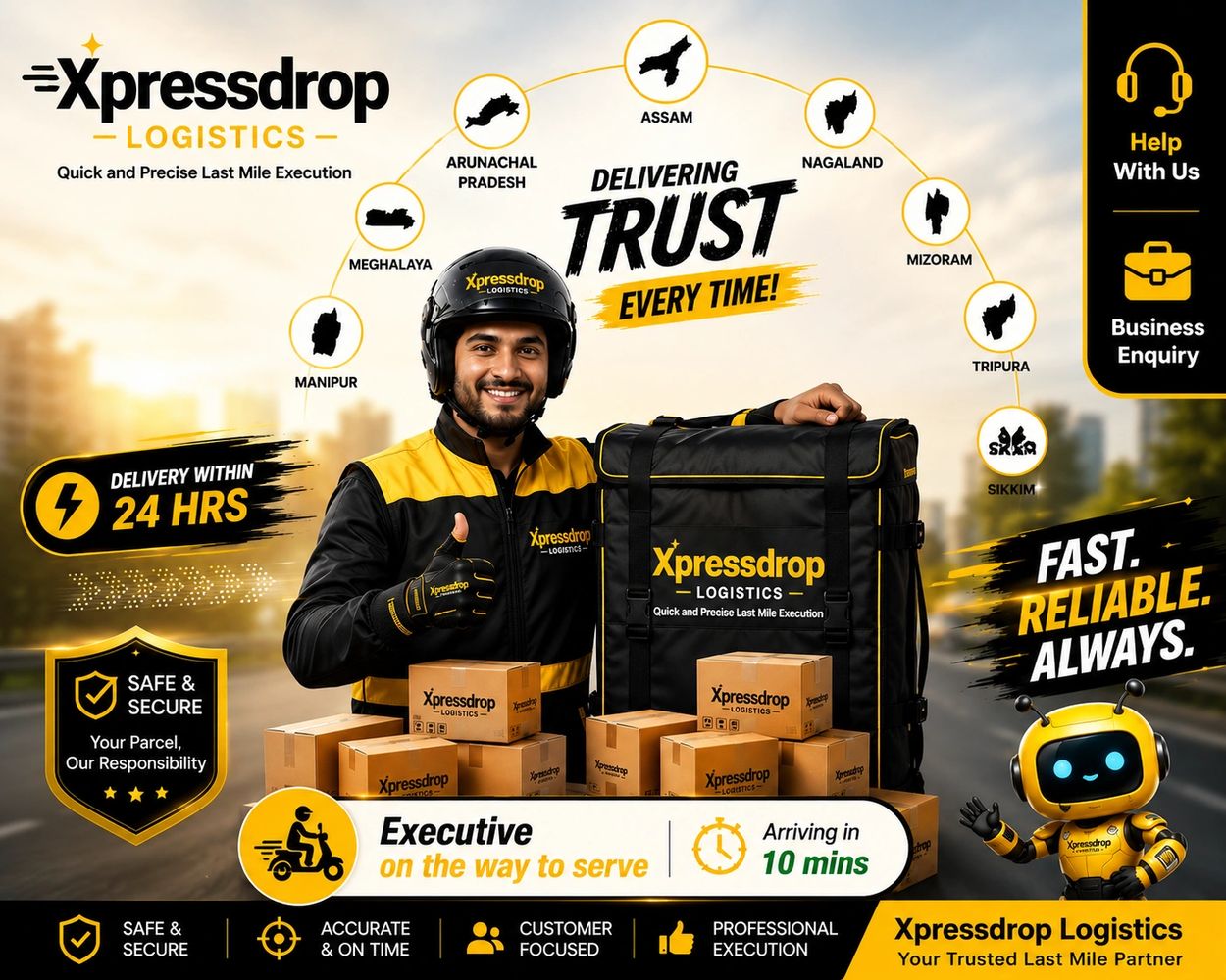 Xpressdrop Logistics offers fast, reliable, and secure last-mile delivery in Northeast India.