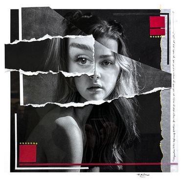 "Collage with Red"
Photo Collage
Matted to 24" x  24"
