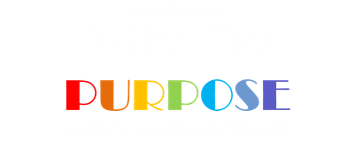 Text about life on purpose with colorful design.