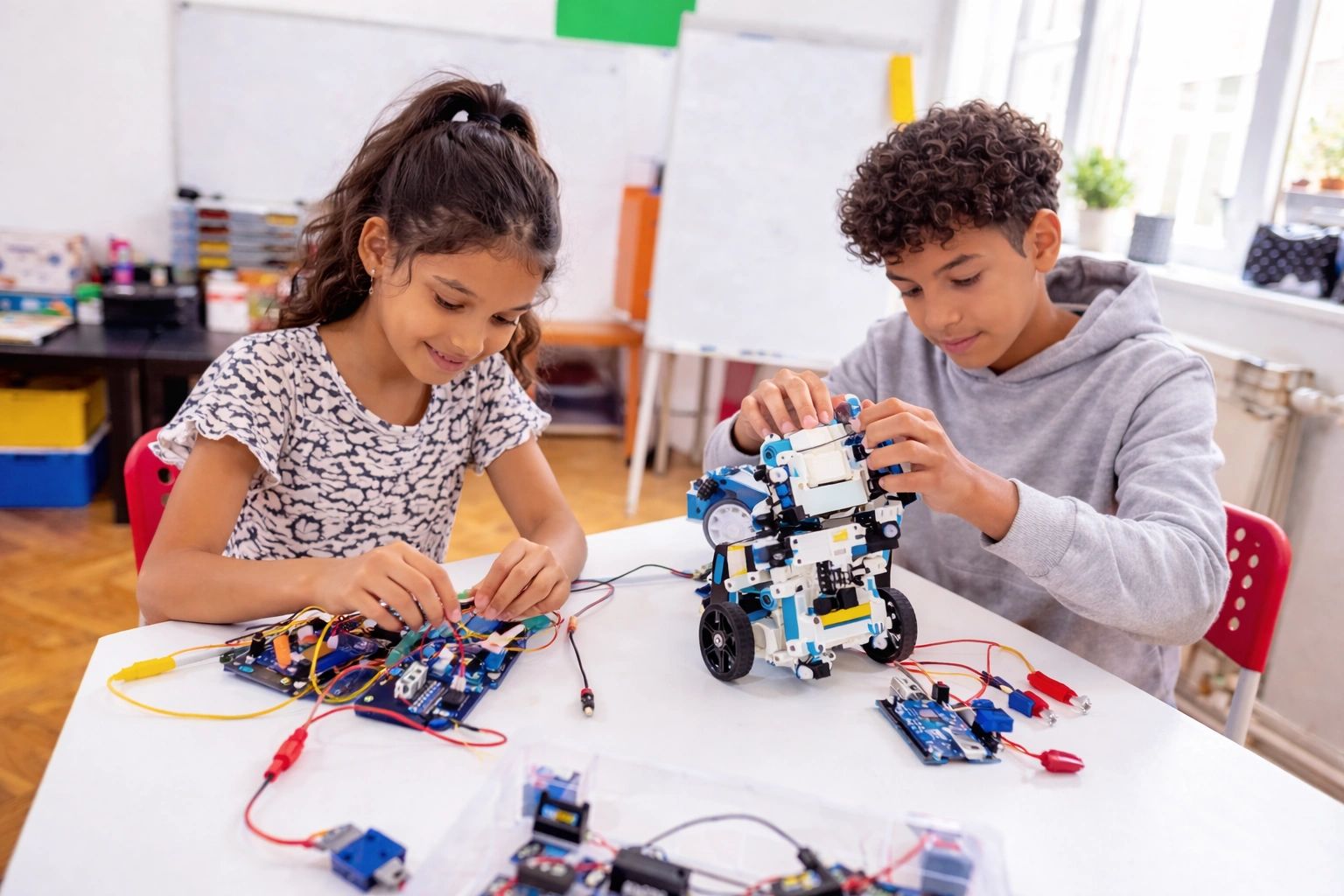 Stack of books next to pencils in a holder and a camera.