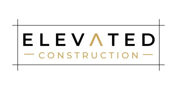Logo for Elevated Construction with stylized text.
