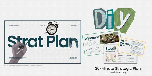 Image with with pages laid flat as samples of the planning document next to letters D, I, and Y