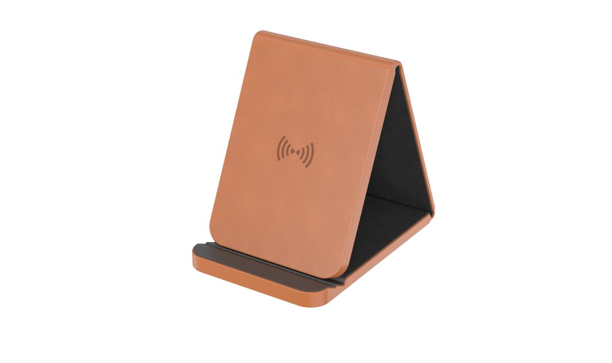 Let It Ride TwoTone Foldable Leather Wireless Charging Stand