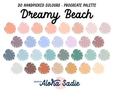 Free procreate color palette, Beach color palette, free procreate digital download, boho palette 