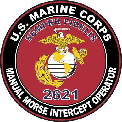 U.S. Marine Corps Manual Morse Intercept Operator emblem.