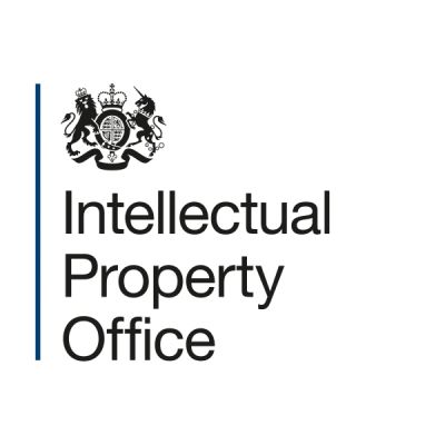 Logo of the Intellectual Property Office with a royal emblem.