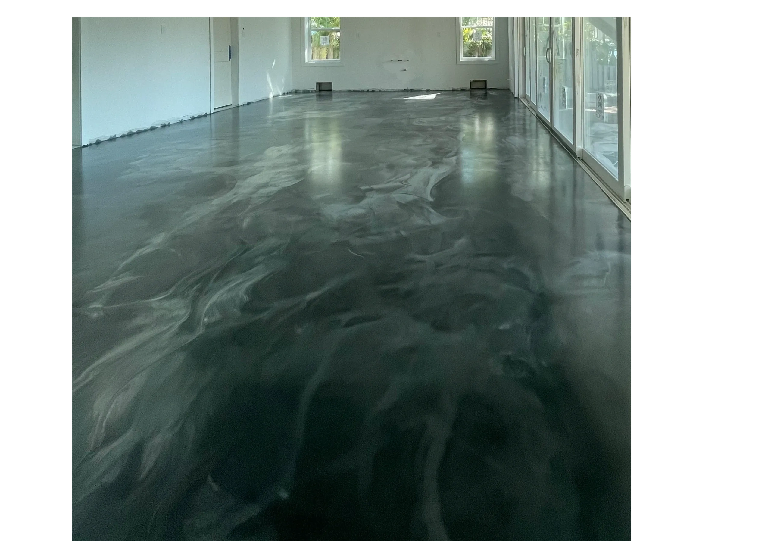 Metallic epoxy flooring
