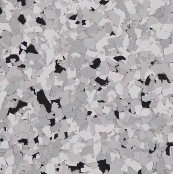 FEATHER GRAY FLAKE BLEND- EPOXY FLAKE FLOORING
