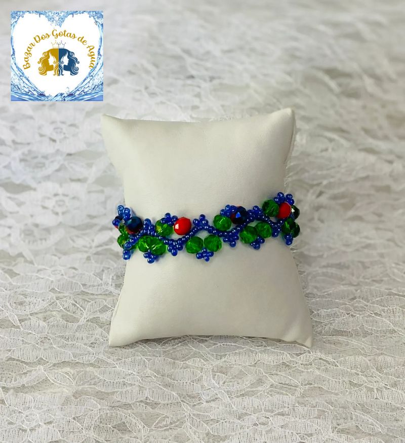 Blue, Green and Red Bracelet Olokun/Ilde Ide Idde de Olokun - Image 4