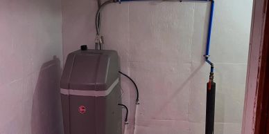 Plumbing and water softener installation.