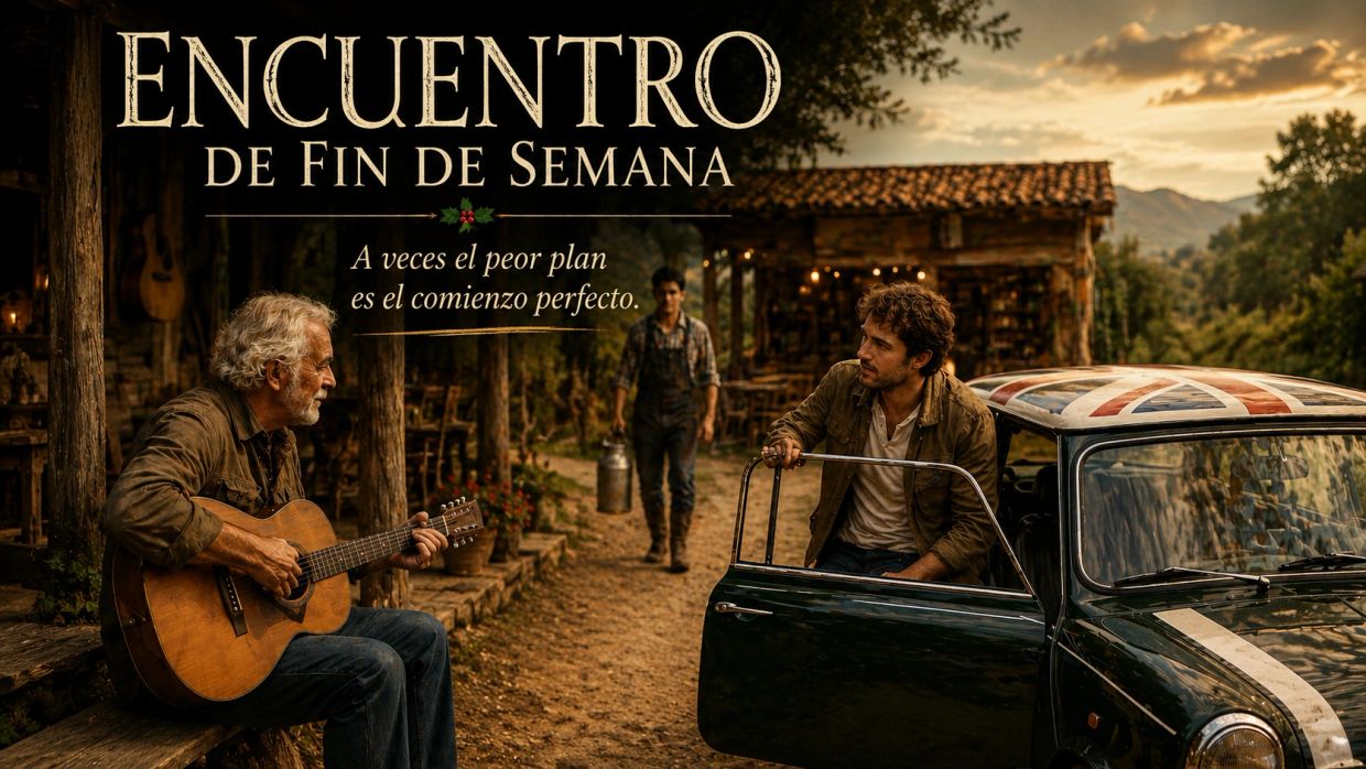 Encuentro de fin de semana con guitarra y charla al atardecer.