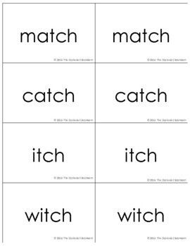 Trigraph TCH Orton-Gillingham Reading and Spelling Activities
