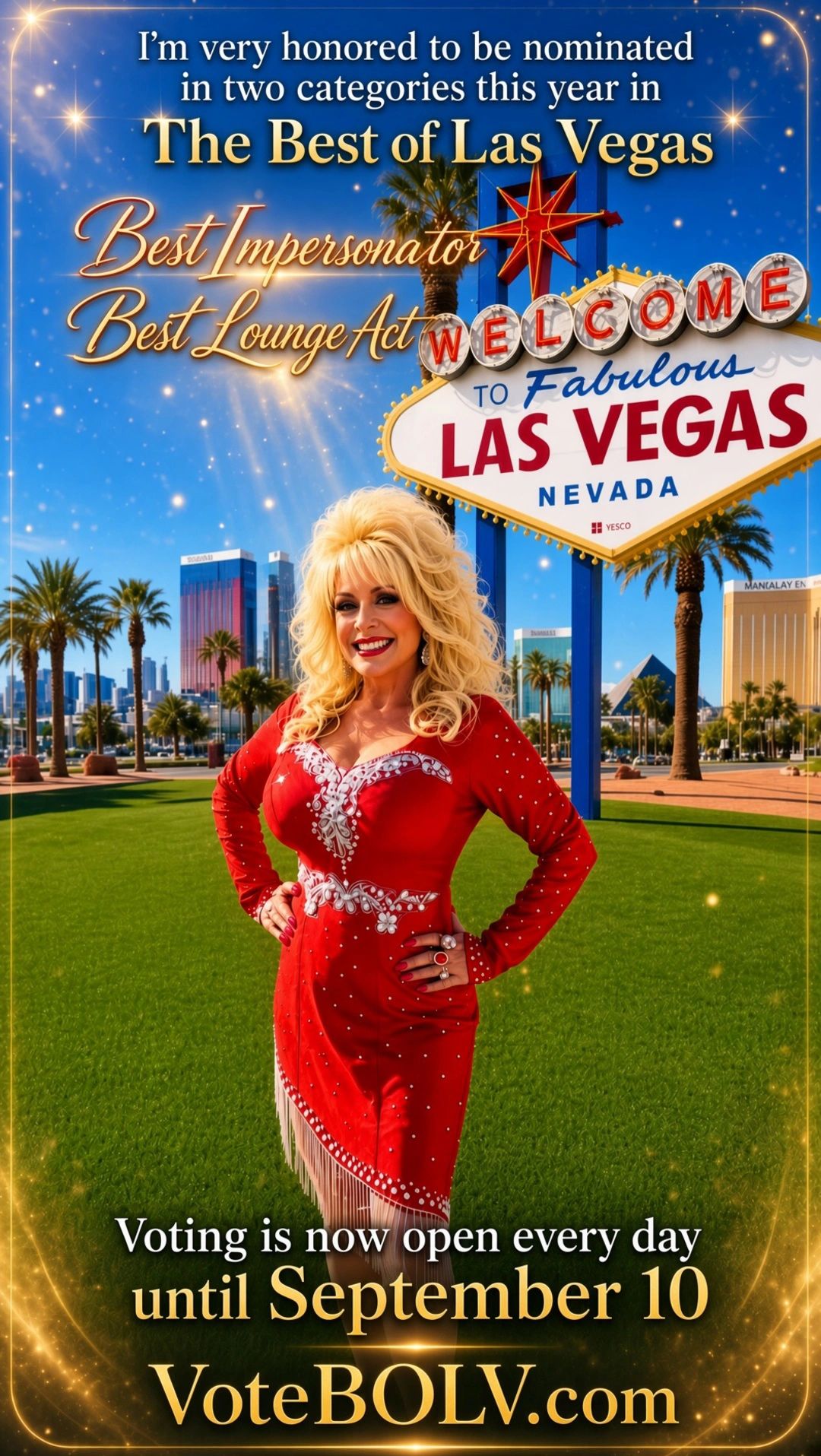 I am so honored to be nominated for this years “Best of Las Vegas “ in two categories. 