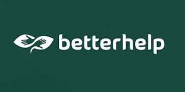 BetterHelp logo with two hands forming a leaf symbol.