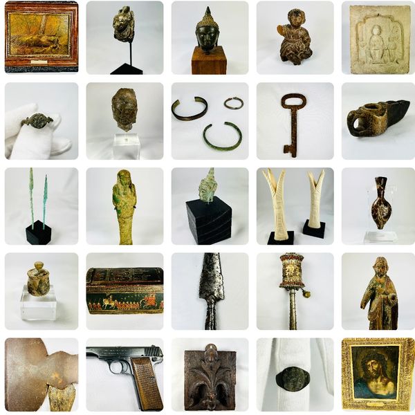 Beautifully arranged selection of rare historical artifacts and antiquities at Relic and Rarity