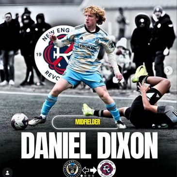 Soccer midfielder Daniel Dixon in action, transferring from New England Revolution to Philadelphia Union.