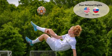 Daniel bicycle kick with NCE kit on and Dual National Image