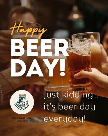 Cheers to beer day every day with friends!