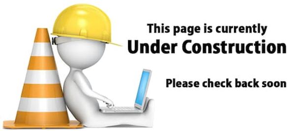 Page under construction with character and cone.