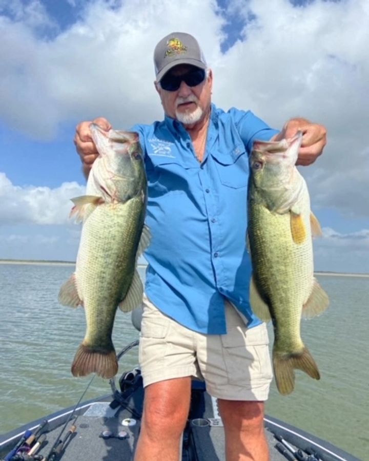 Big bass on a guided fishing trip