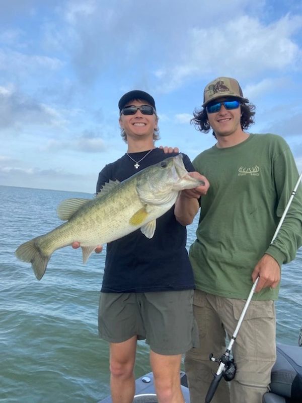 Big bass caught with Rockin' B Outdoors