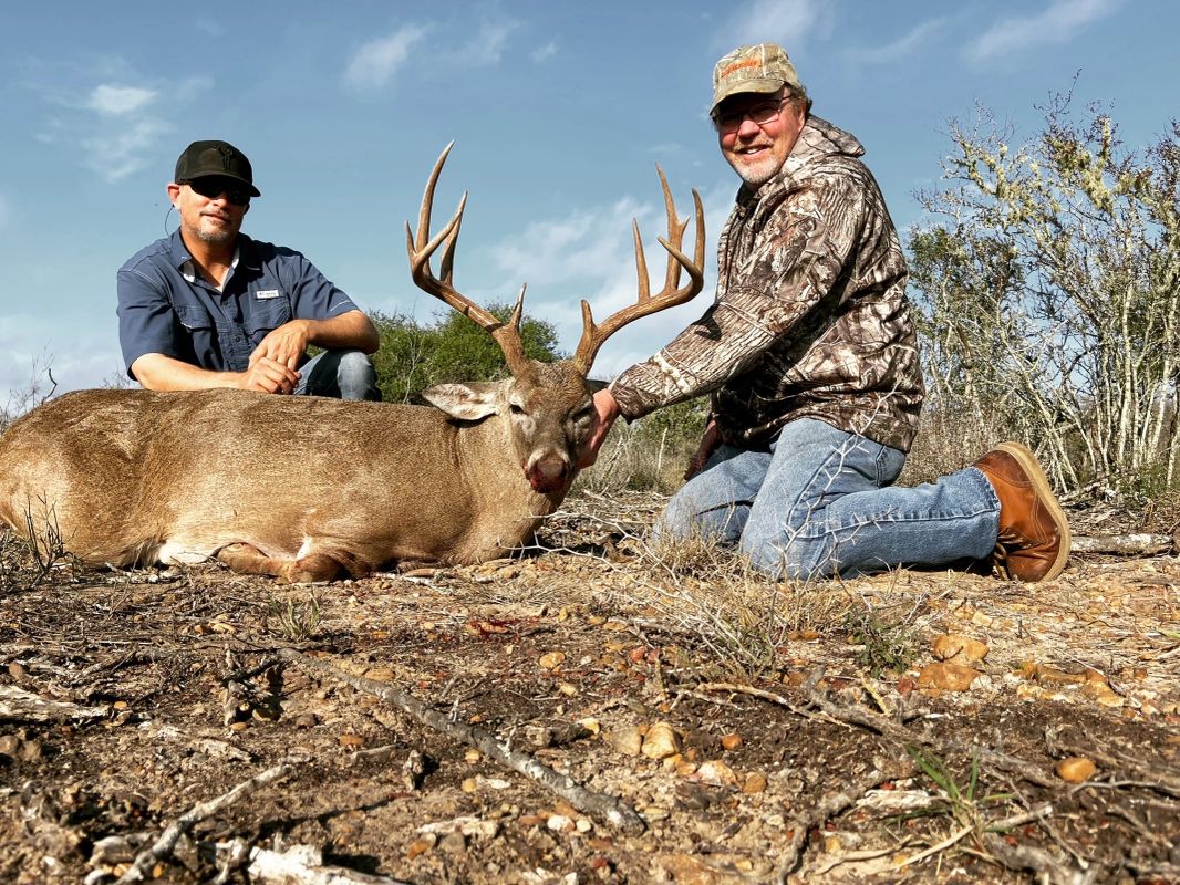 Texas whitetail buck taken on a Rockin' B guided hunt